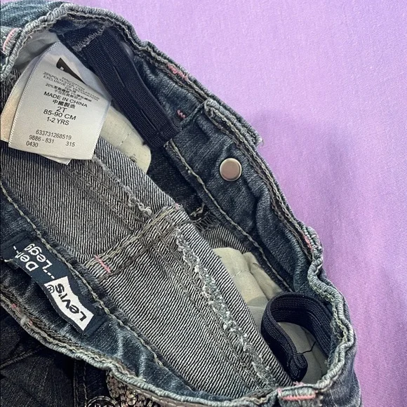 Levi's Kids' Denim Jeans with Embroidery Size 2T - Picture 3 of 6